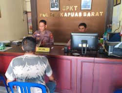 Polsek Kapuas Barat Berikan Pelayanan SKCK dengan 3S (Senyum, Sapa, Salam) kepada Masyarakat